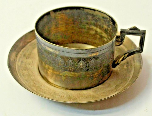 Ancienne tasse metal argente - ancienne,