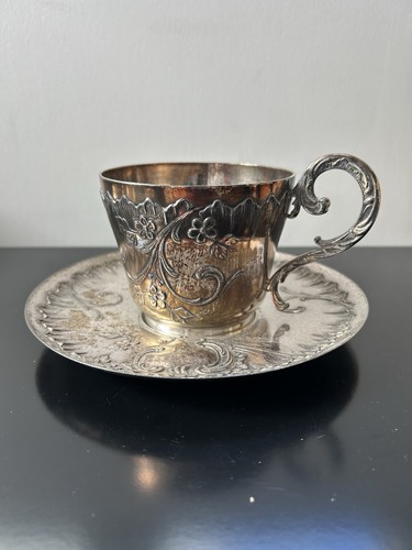 Tasse soucoupe métal - et,